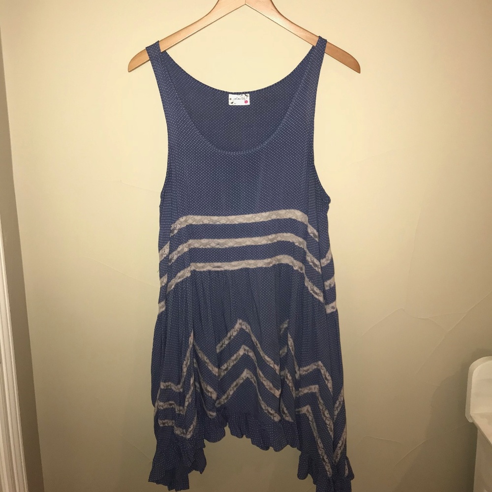 Free People Blue Top